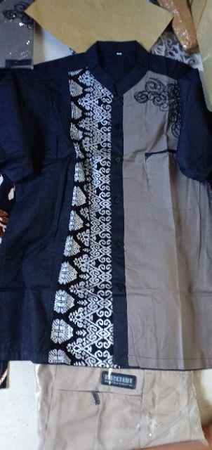 Nailo Batik Hrb026 Kenongo Kemeja Tosca Pendek Pekalongan Padi M L Xl Sogan Tulis Halus Kemeja Batik