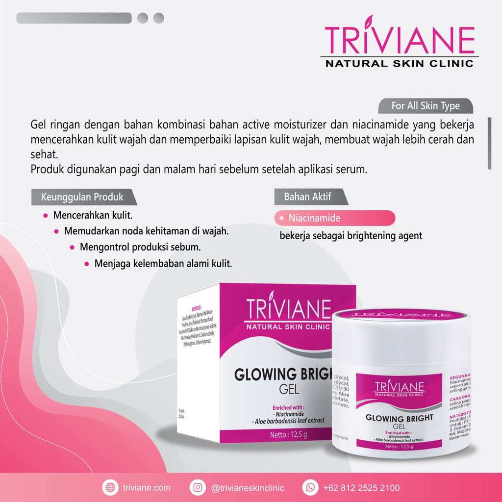 Paket Triviane Whitening GLOW Expert Original / Paket Pencerah Lengkap isi 5 BPOM Aman