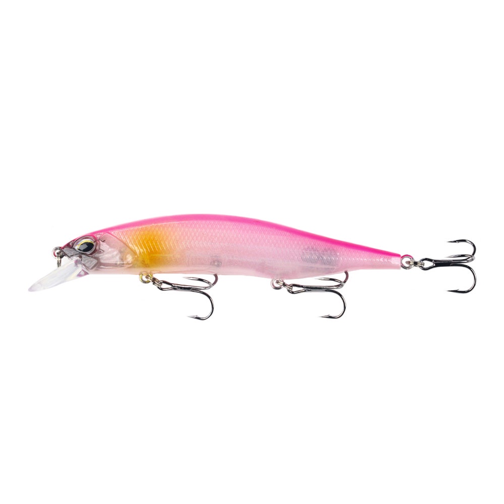 Hengjia Umpan Pancing Bentuk Ikan Kecil 12CM 15G Casting Big Minnow Fishing Lure Equipped 3 Fishing Hook