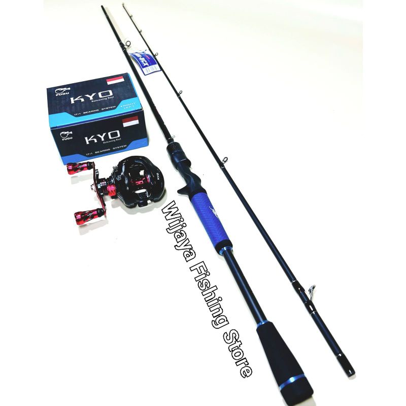 Set Joran BC Casting Duraking Gensis BCX 195  dan Reel Fugu Kyo DRAG 8 KG FREE SENAR PE