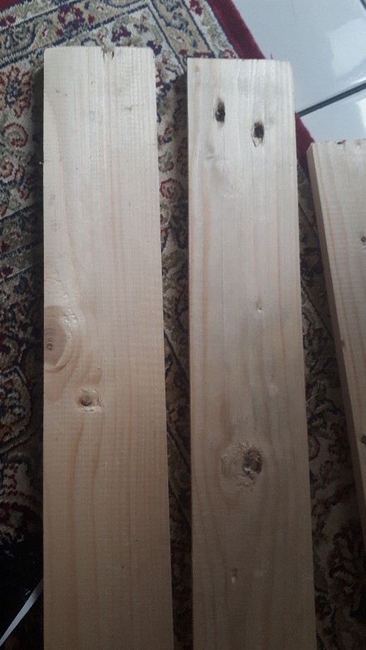 Papan Kayu Jati Belanda Motif Bakar & Polos 100cm