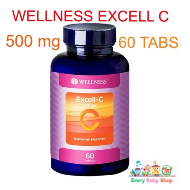 Wellness EXCELL C 1000 / 500 / 300 mg Vitamin C ORIGINAL BPOM Vit Calcium Immune Booster isi 60 / 30