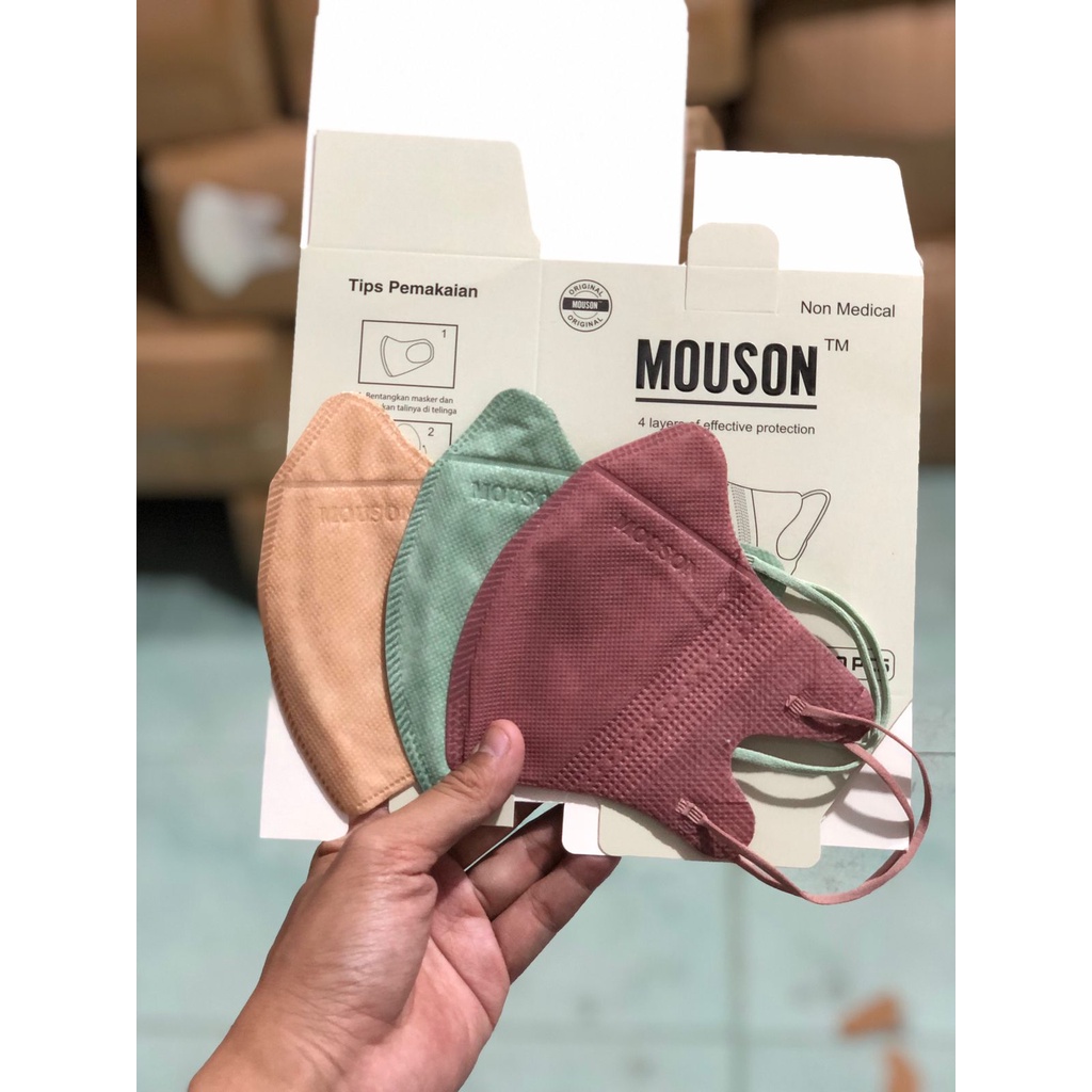 Masker Duckbill Mouson 4Ply Original isi 50 Pcs