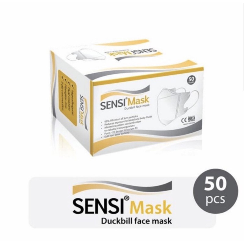 Masker sensi duckbill isi 50 pcs ( masker dewasa duckbill )