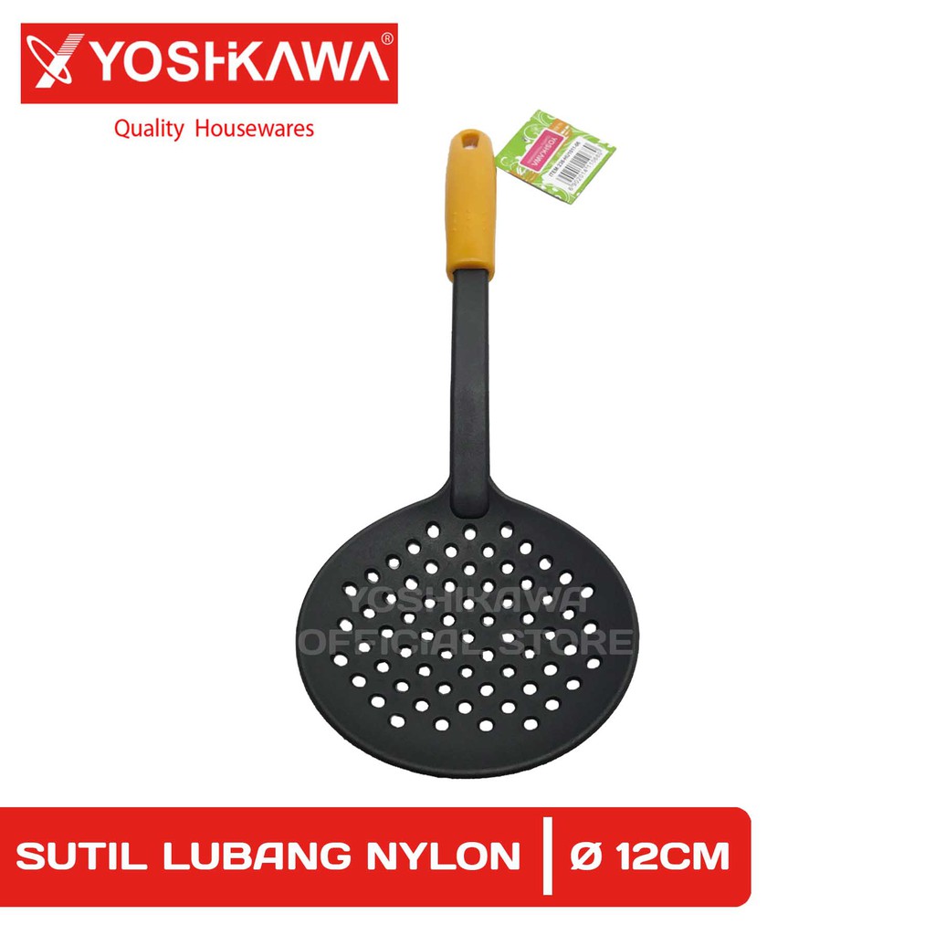 

YOSHIKAWA Spatula Teflon Sodet Masak Sutil Nylon Penggorengan EVL-238-HU1011-06-HITAM