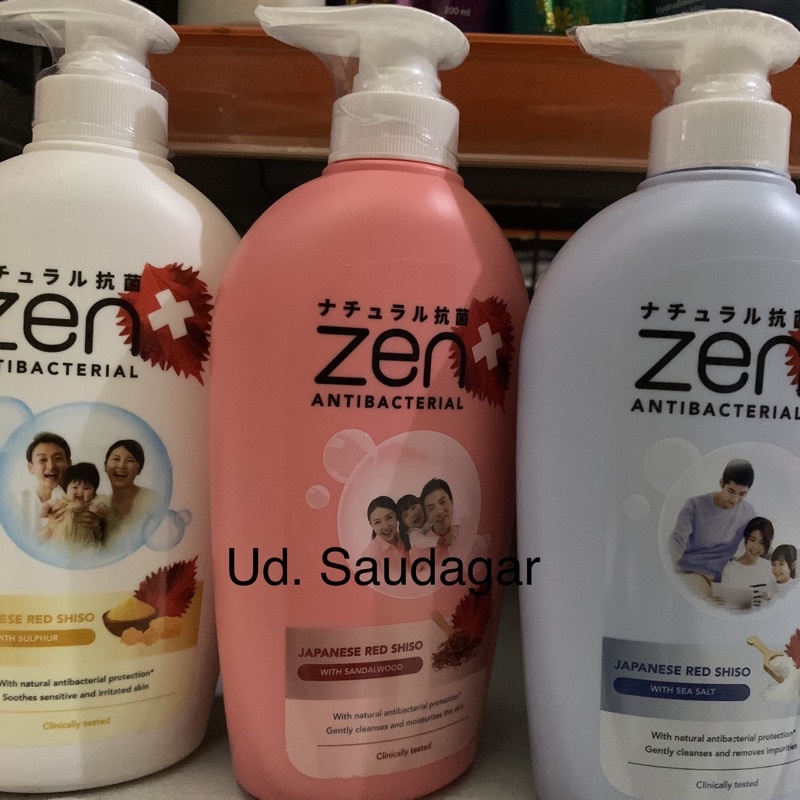 Zen Sabun Mandi Cair Antibakterial Body Wash Botol Pump 500ml