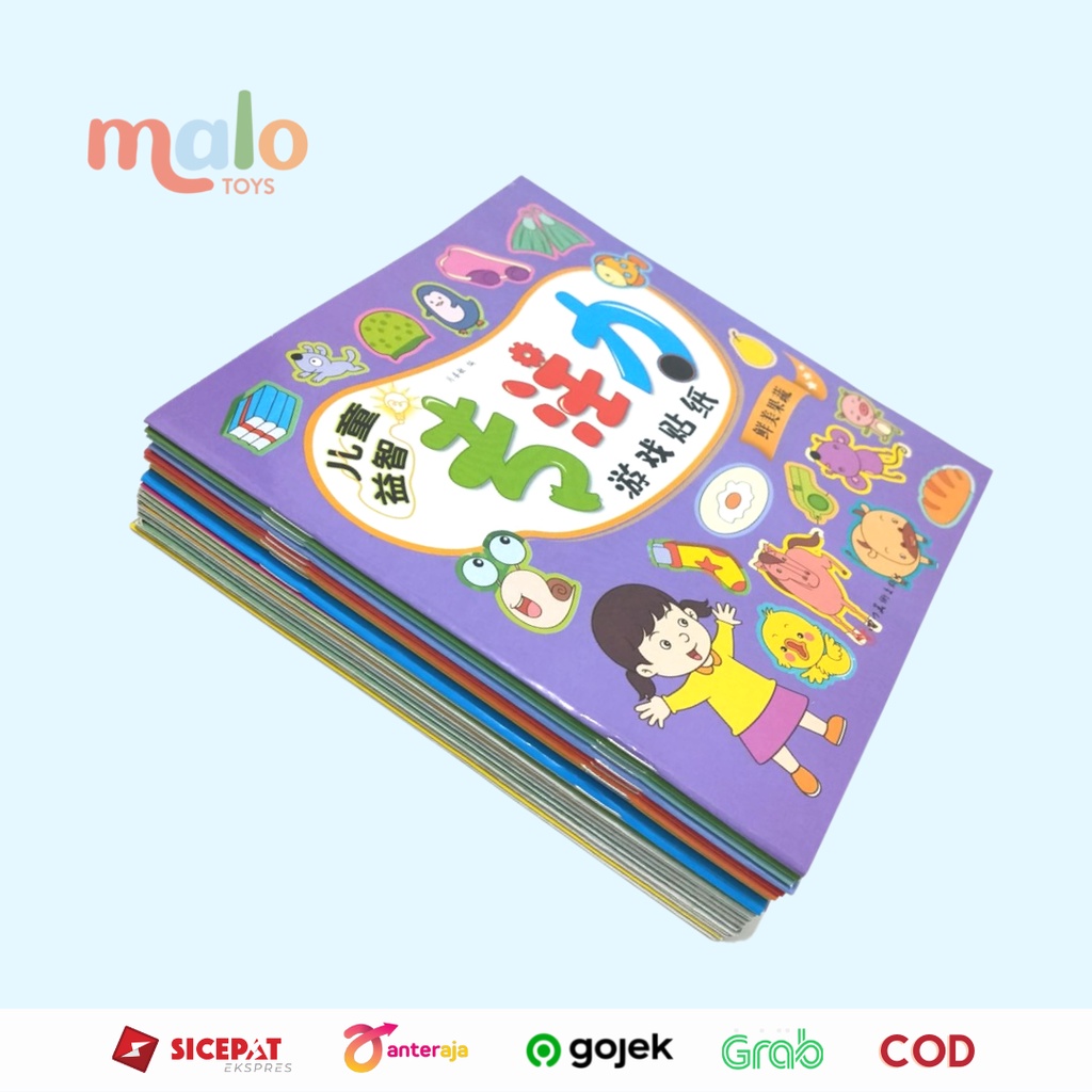 MALOTOYS - Sticker Book Kecil 16 Halaman DIY Buku Stiker Mainan Anak Malo Toys