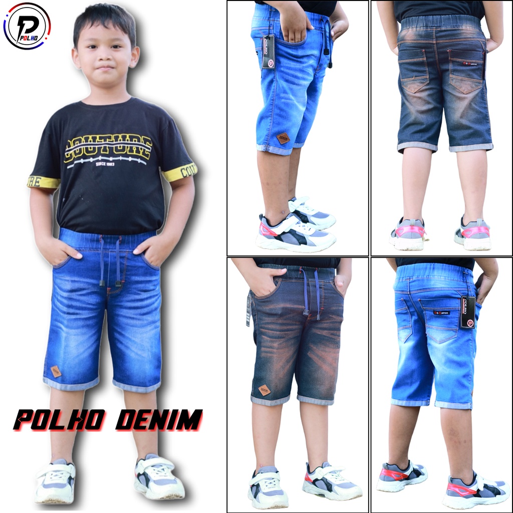 Celana Jeans Anak Pendek Bahan Streetch Usia 2-12 tahun