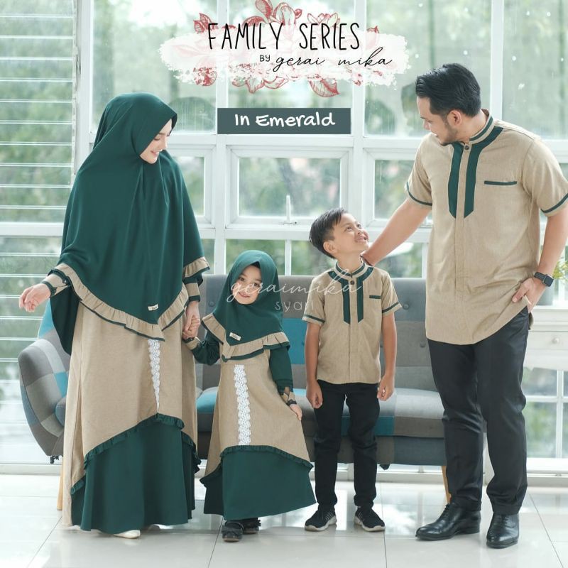 Family set by gerai mika ibu/gamis set jilbab