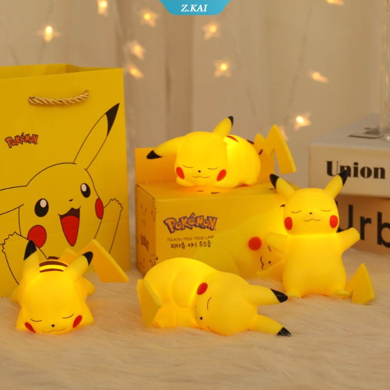 Lampu Tidur LED Bentuk Pokemon Pikachu Untuk Dekorasi Kamar Anak