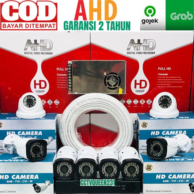 PAKET CCTV 8 CHANNEL 8 KAMERA FULL AHD 5MP IR SONY 1080P KOMPLIT SIAP PASANG