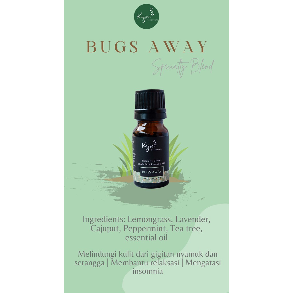 KAJOE BUGS AWAY Essential Oil Blend Diffuser Minyak Esensial Atsiri Aromaterapi Aromatheraphy