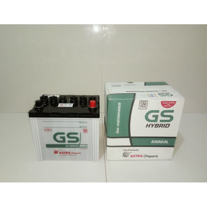 Jual AKI MOBIL FORD FOCUS GS ASTRA HYBRID/BASAH 55D23L 12V/60AH