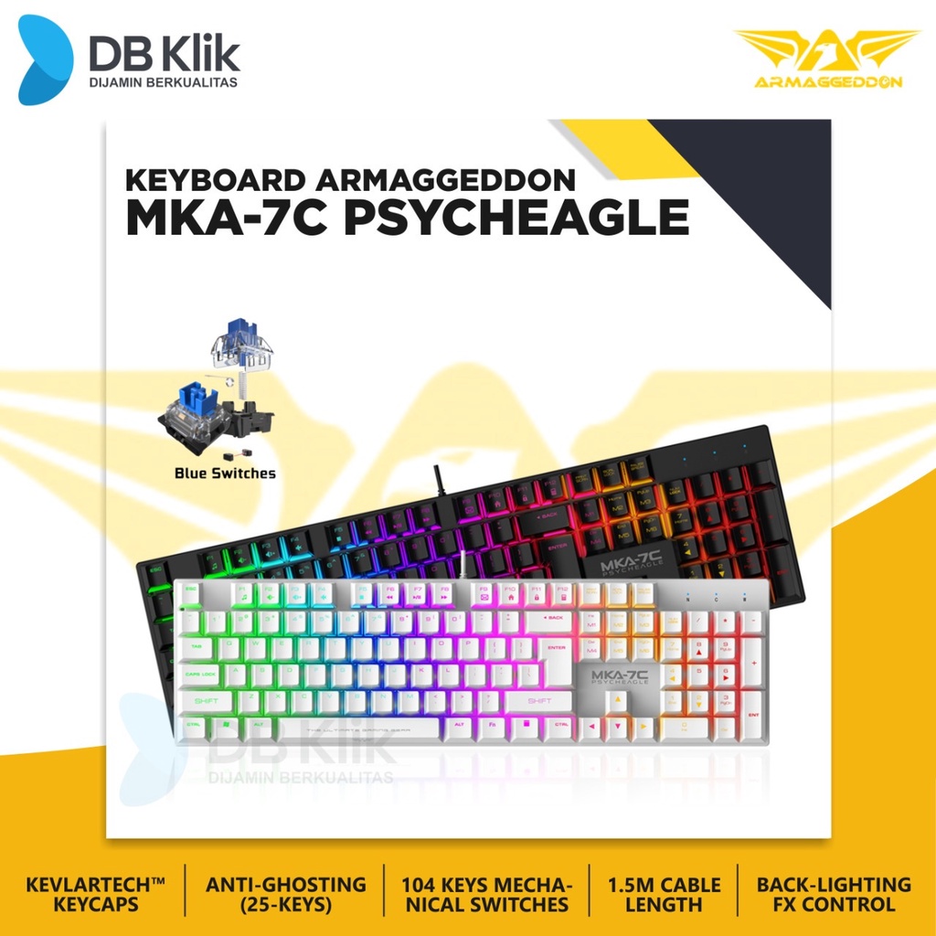 Keyboard Gaming Mechanical Armaggeddon MKA-7C PSYCHEAGLE Wired