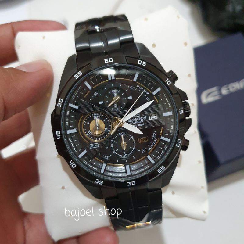 JAM TANGAN REALPIC CASIO EDIFICE EFR 556 | EFR556 BLACK GOLD