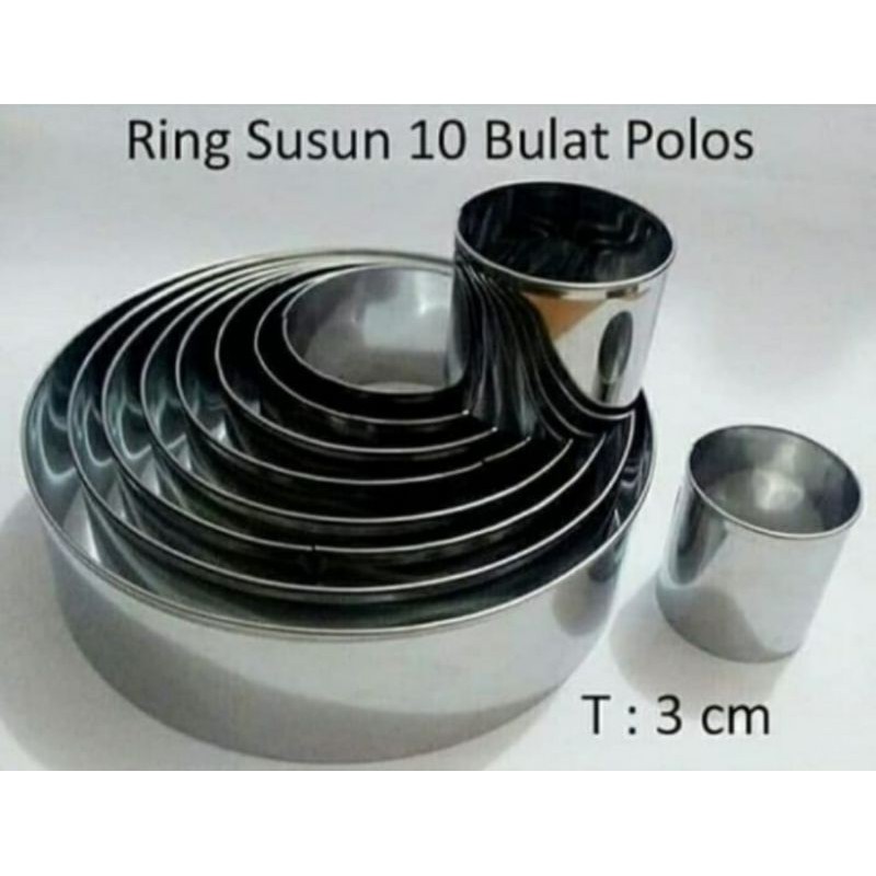 ring cutter kue motif Bulat 1 set isi 10