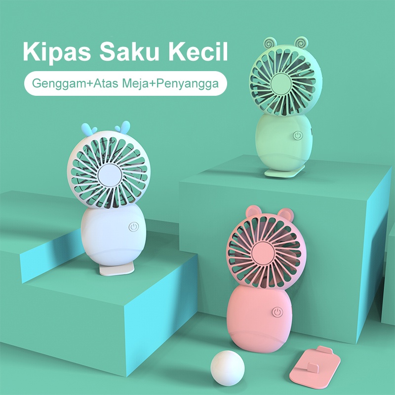 【COD】Viqoo Mini Kipas Angin Portable with USB Fan 3-Speed Adjustable Handheld Untuk Ruang Kantor Perjalanan Rumah Tangga - F11