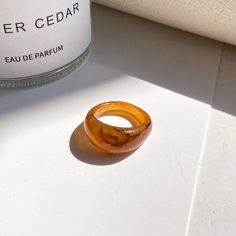 Cincin Kepribadian Transparan Tidak Teratur Gaya Korea Untuk Aksesoris Perhiasan