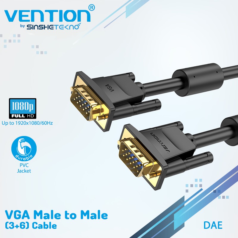Vention Kabel VGA Male to Male 3+6 - 1 Meter
