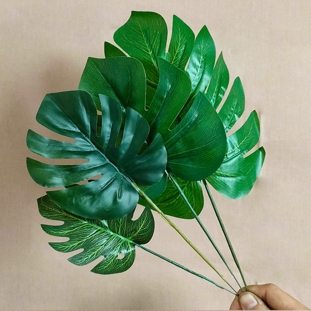 Artificial Leaf Monstera Collection Daun Palsu Plastik Buatan Green Dekorasi Hiasan Pajangan Rumah