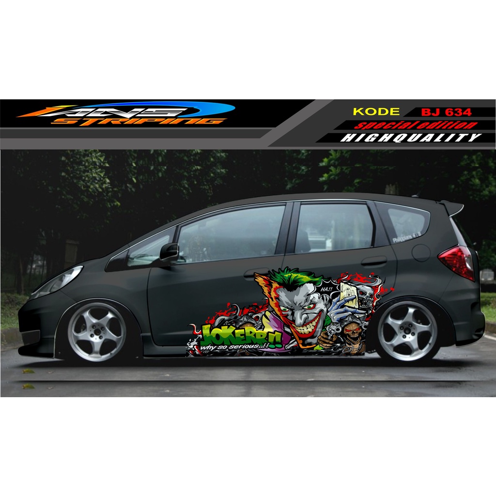 DECAL STICKER MOBIL JAZZ BRIO AVANZA SIGRA YARIS / STIKER VARIASI MOBIL / MODIF STICKER MOBIL 6334