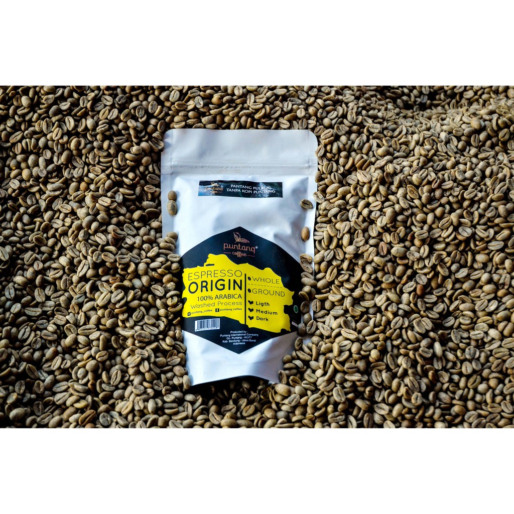 

biji atau bubuk Kopi arabika espresso puntang coffee jawa barat 100g