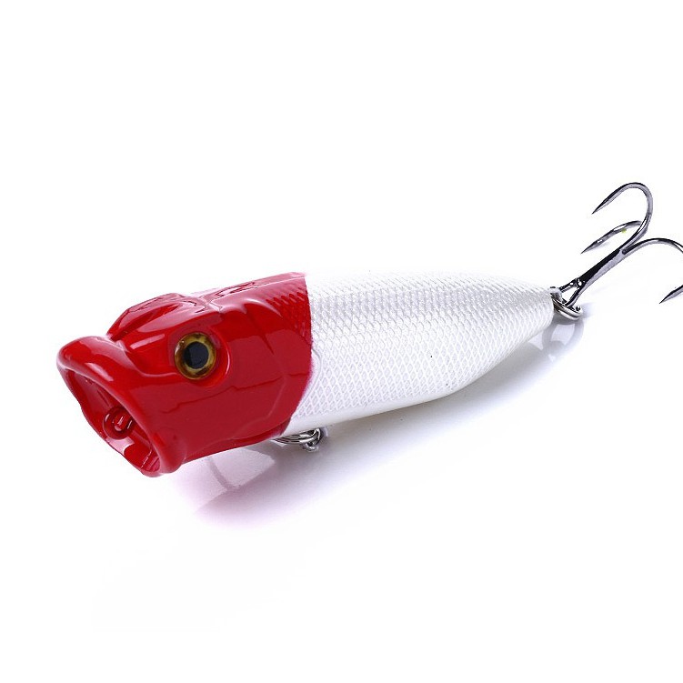 HENGJIA 6pcs 6.5cm/11.8g Umpan Popper Pancing Swimbait Minnow Lifelike Fishing Lure Bass Ikan Tackle