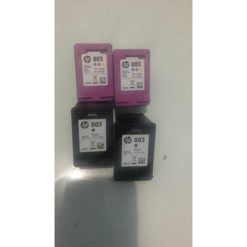 

Ready COD Tinta Hp 803 blcak dan color siap pake TERLARIS