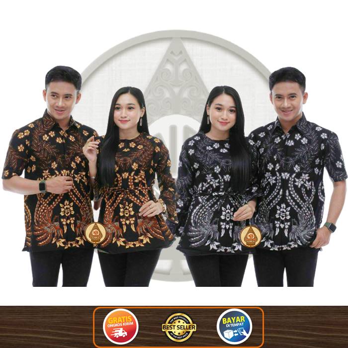 Batik Couple Modern Batik Wanita Modern atasan Blouse Putri Kembar Coklat Muda NB