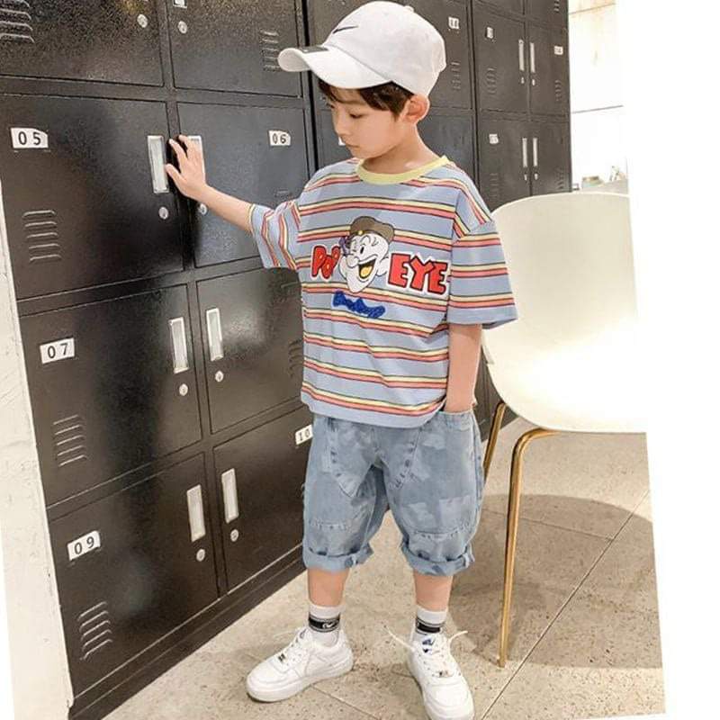 Setelan Anak Laki Laki Stripe Sailor Boy