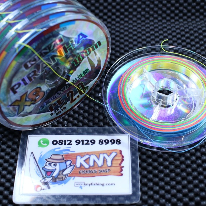 senar benang pancing pe xtraone piranha x8 pe2 warna warni 88 joran