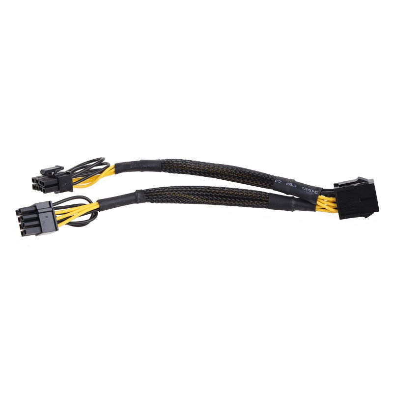 Btsg 8Pin PCIe Splitter Kabel Power PCI-e 8Pin Female Ke Dual8 (6+2) Pin Male Adapter