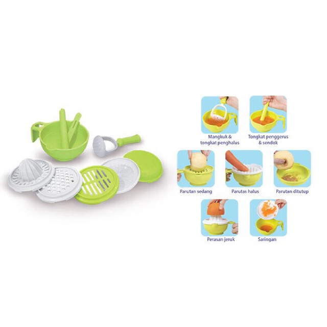 Baby safe food maker Free bubble warp / alat MPASI multi food grinding set