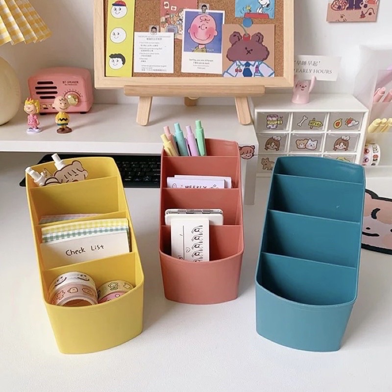 cute macaroon desk organizer meja imut kawaii tempat pen make up