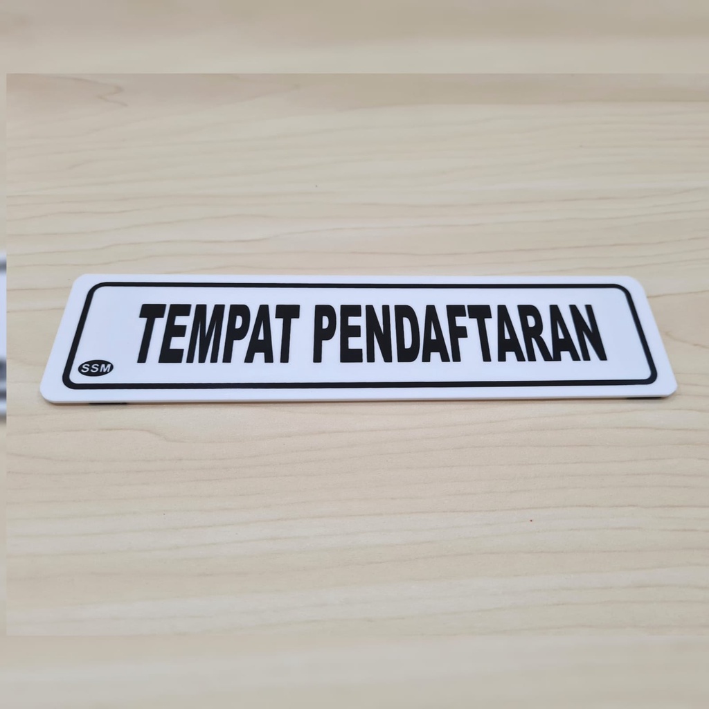 

Sign Board Akrilik KECIlL TEMPAT PENDAFTARAN