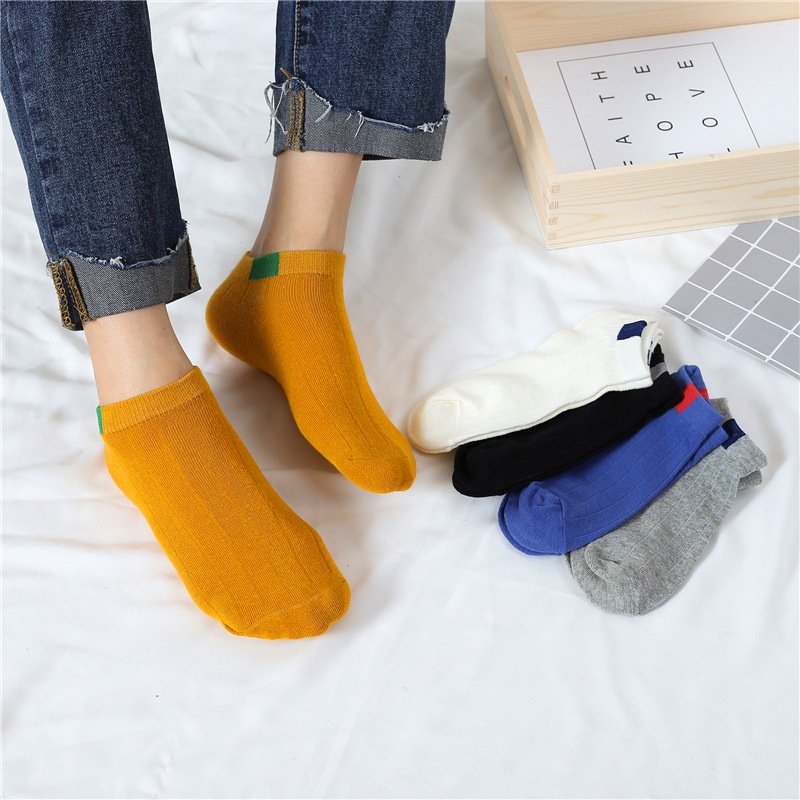 KAOS KAKI PENDEK POLOS ANKLE SHOCK UNISEX 2 WARNA U213 GARIS SEMATA KAKI PRIA WANITA