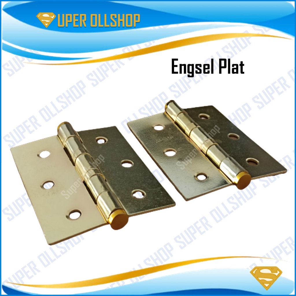 Engsel pintu plat 3 inch GP / Engsel jendela / Engsel pintu / Engsel jendela plat 3 inch Putih / Engsel Pintu Rumah 3 baut