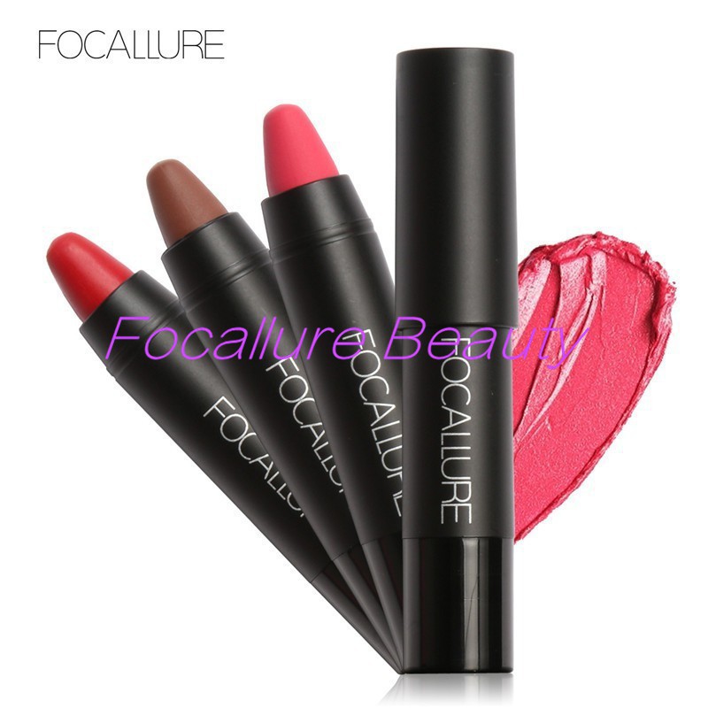 [Bayar Di Tempat]FOCALLURE Lipstick Matte Anti Air dengan