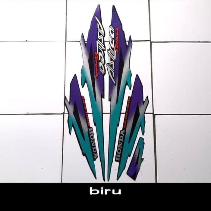 striping Astrea grand 1995 biru