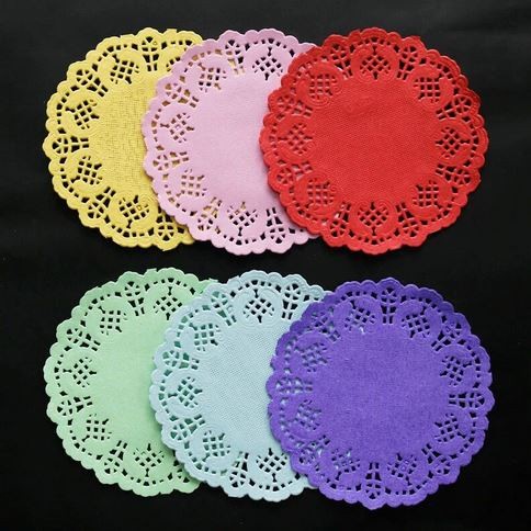 Lace Hollow Paper - Colorful Doily Paper Round Series (10pcs)