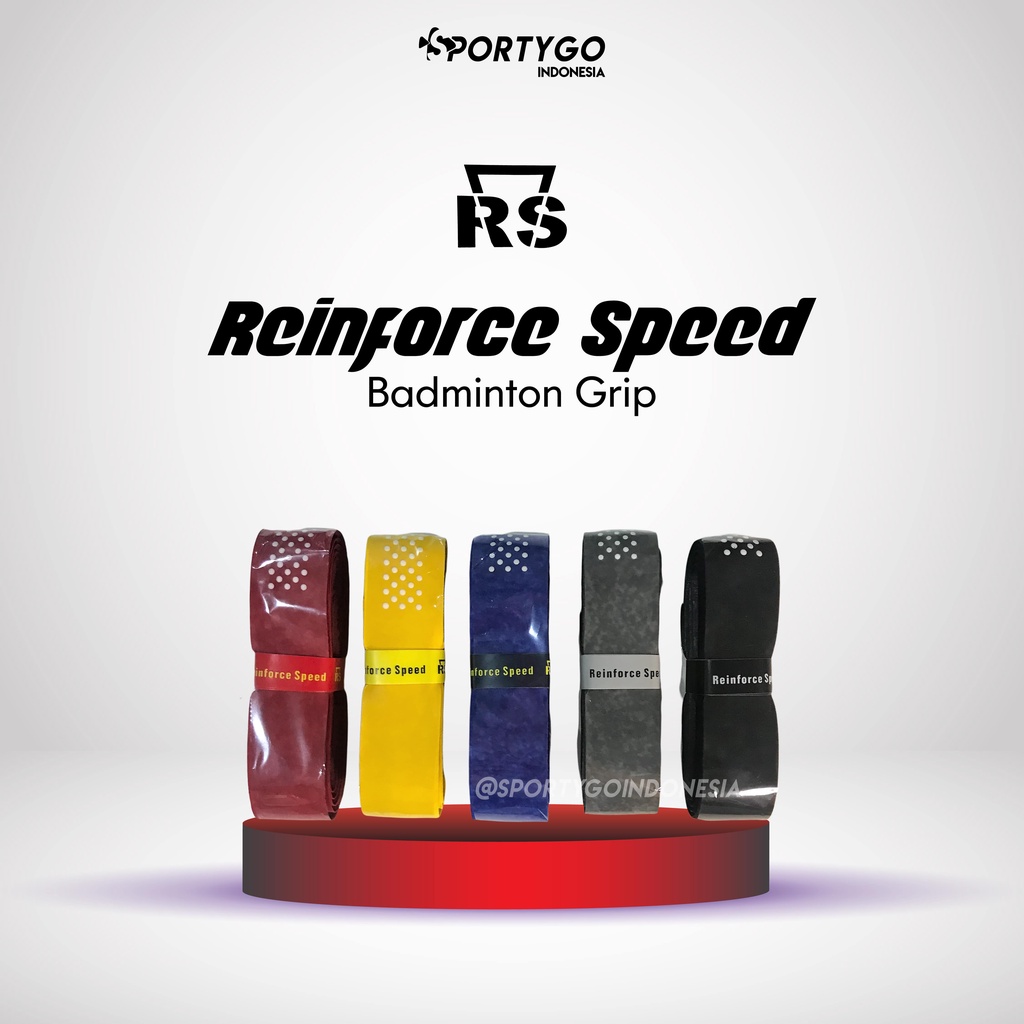 GRIP raket RS Lipat Motif dan Bintik Original