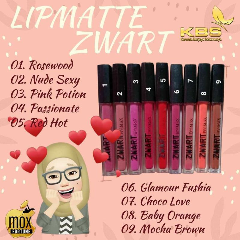 lipmatte zwart by Mox