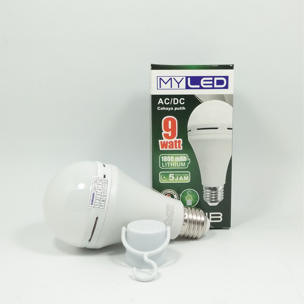 MYLED Ajaib Lampu LED Emergency AC/DC 9 Watt - Cahaya Putih