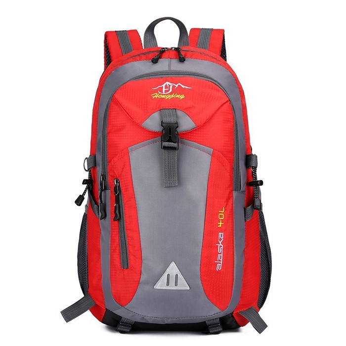 ransel pria techdoo gunung 40l backpack anti air hiking camping tr109   merah l3n9 tas cowo korea te