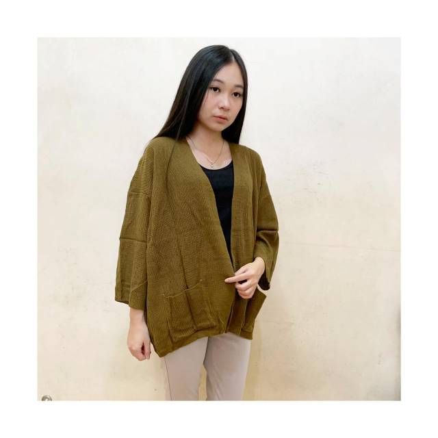 Oversized Cardi / Cardigan Rajut / Cardy korea / Cardi Basic Loocy / Locy Cardigan / Saku Kalong