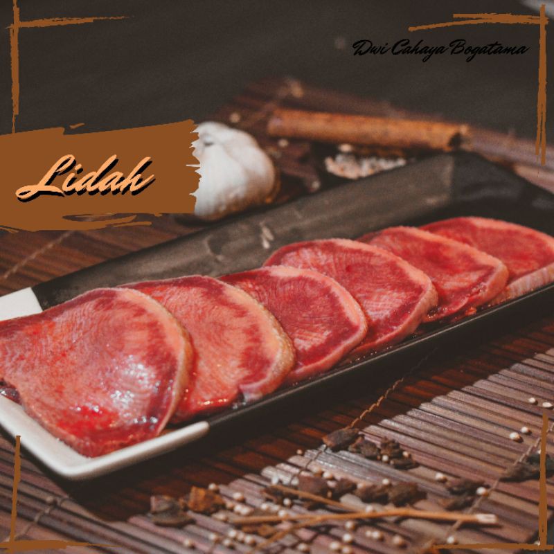 

premium Beef tongue Lidah sapi slice 250gr