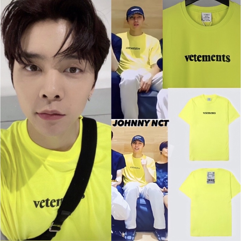 Johnny nct vetements tshirt baju neon hype street style jeno mark nct dream tshirt vatement kaos 127