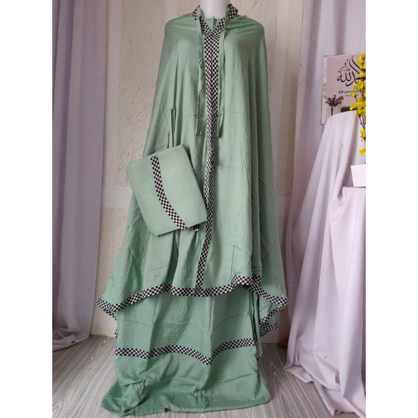 Mukena Rayon Dewasa Jumbo Lis Kotak