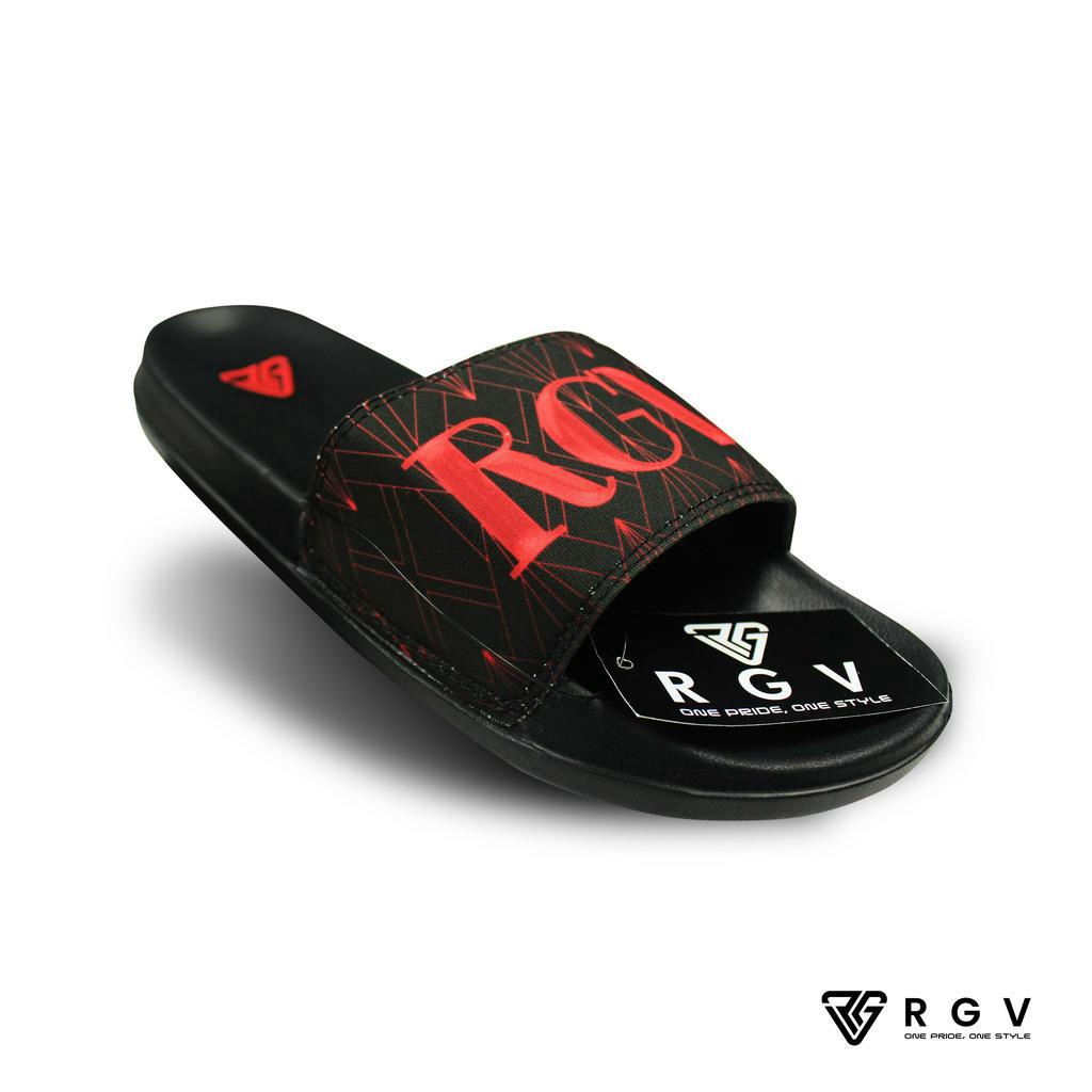 RGV - SANDAL PRIA DAN WANITA SLIDE SLIP ON SENDAL ANTI LICIN RINGAN SELOP ART DECO RED