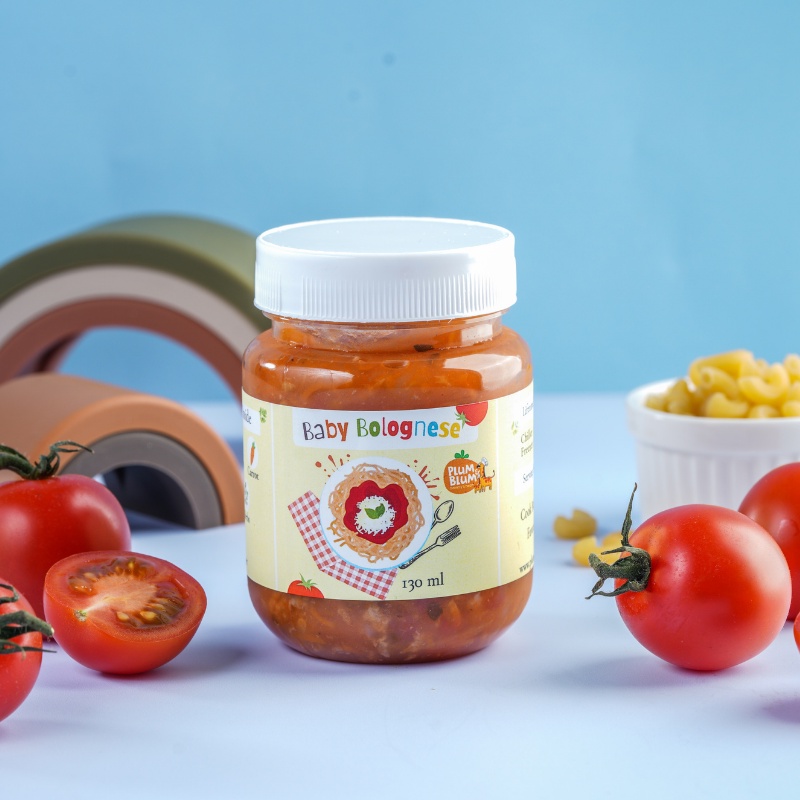 Plum &amp; Blum Saus Pasta Mpasi Beef Bolognese Chicken Carbonara No MSG - 160 gram